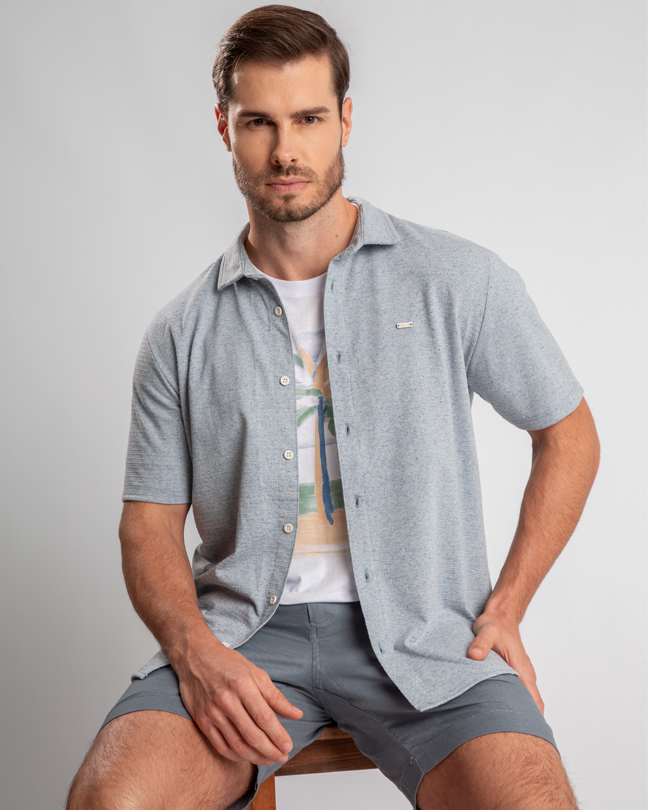 Camiseta masculina Colisão - vista traseira